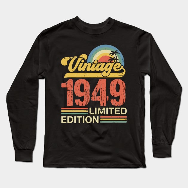 Retro vintage 1949 limited edition Long Sleeve T-Shirt by Crafty Pirate 